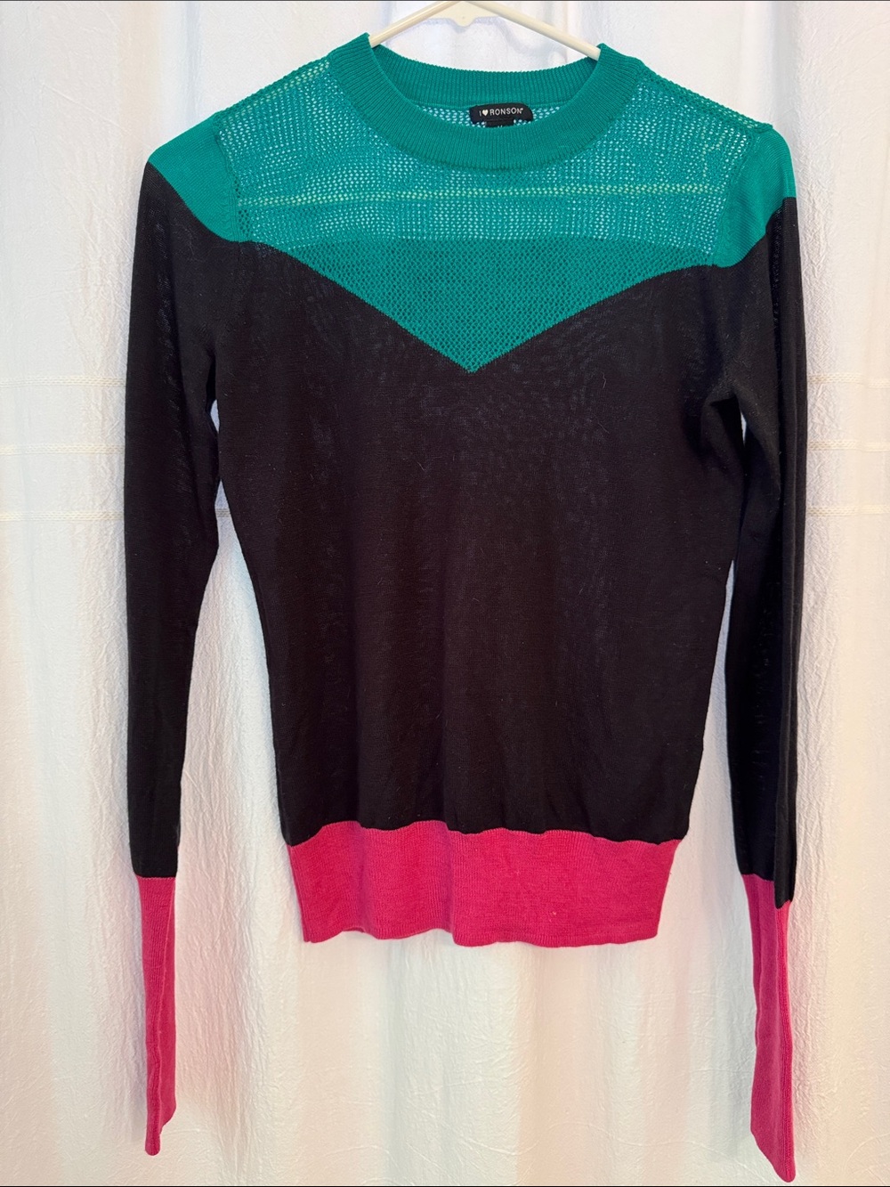I Heart Ronson colorblock sweater